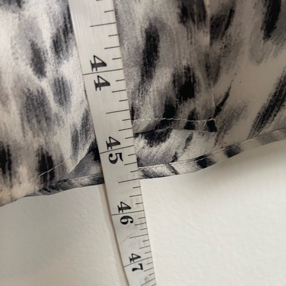 Ann Taylor Satin Leopard Animal Print Midi Dress Size SP Petite 3/4 Sleeves NWT - Picture 10 of 13